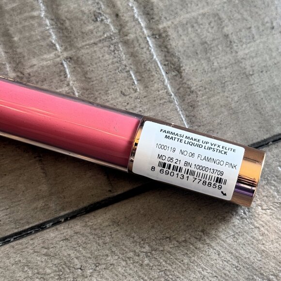FARMASI VFX Elite Matte Liquid Lipstick #06 Flamingo Pink Long Lasting NWOB - Picture 2 of 4